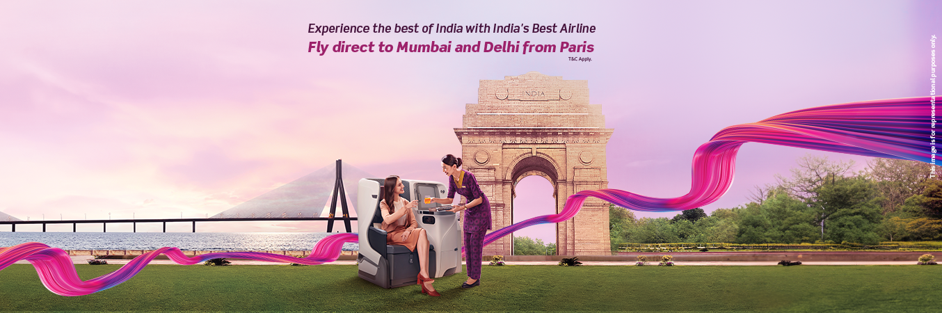 Flights from Paris to India