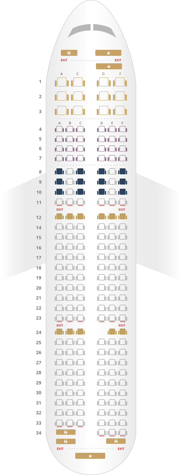 Vistara Flight Seat Map